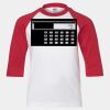 Youth Three Quarter Sleeve Baseball T-Shirt Thumbnail