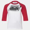 Youth Three Quarter Sleeve Baseball T-Shirt Thumbnail