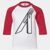 Youth Three Quarter Sleeve Baseball T-Shirt Thumbnail
