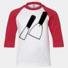 Youth Three Quarter Sleeve Baseball T-Shirt Thumbnail