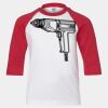 Youth Three Quarter Sleeve Baseball T-Shirt Thumbnail