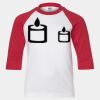 Youth Three Quarter Sleeve Baseball T-Shirt Thumbnail